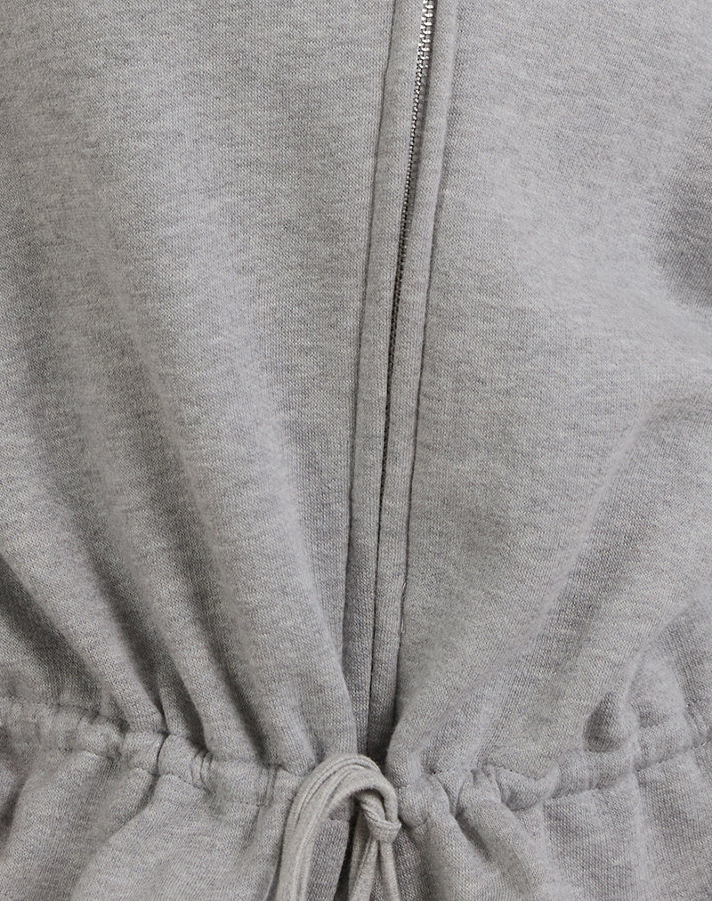 Kit Cinched Waist Hoodie in Grau meliert - Image 7