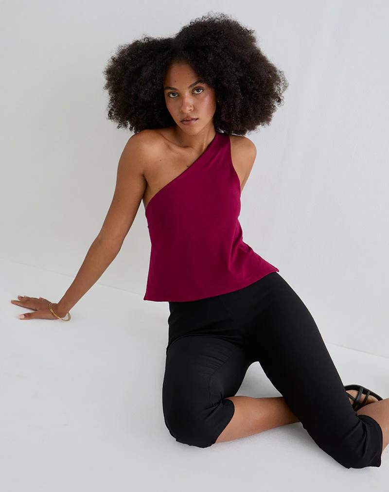 Klazari Top aus Rayon Jersey Burgund
