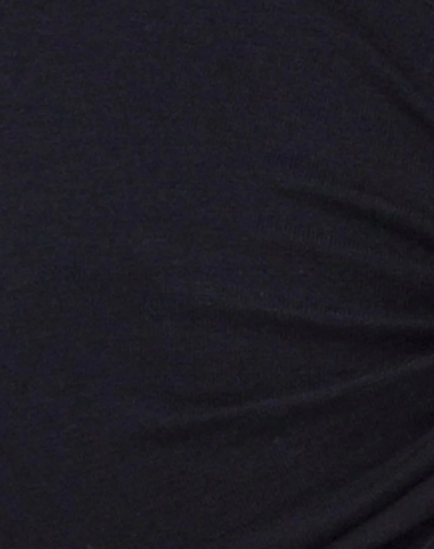 Knotie Langarm-Crop-Top in Schwarz - Image 5