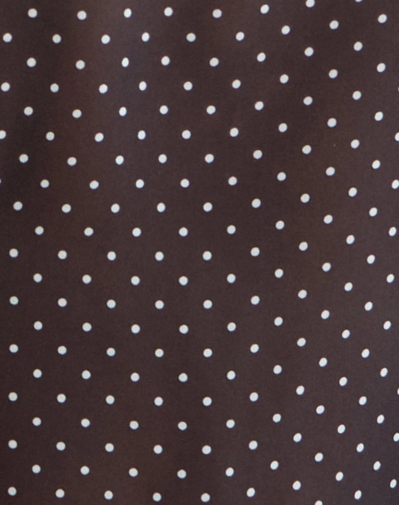 Kota Chiffonbluse in Schwarz mit Mikro-Polka-Print - Image 7