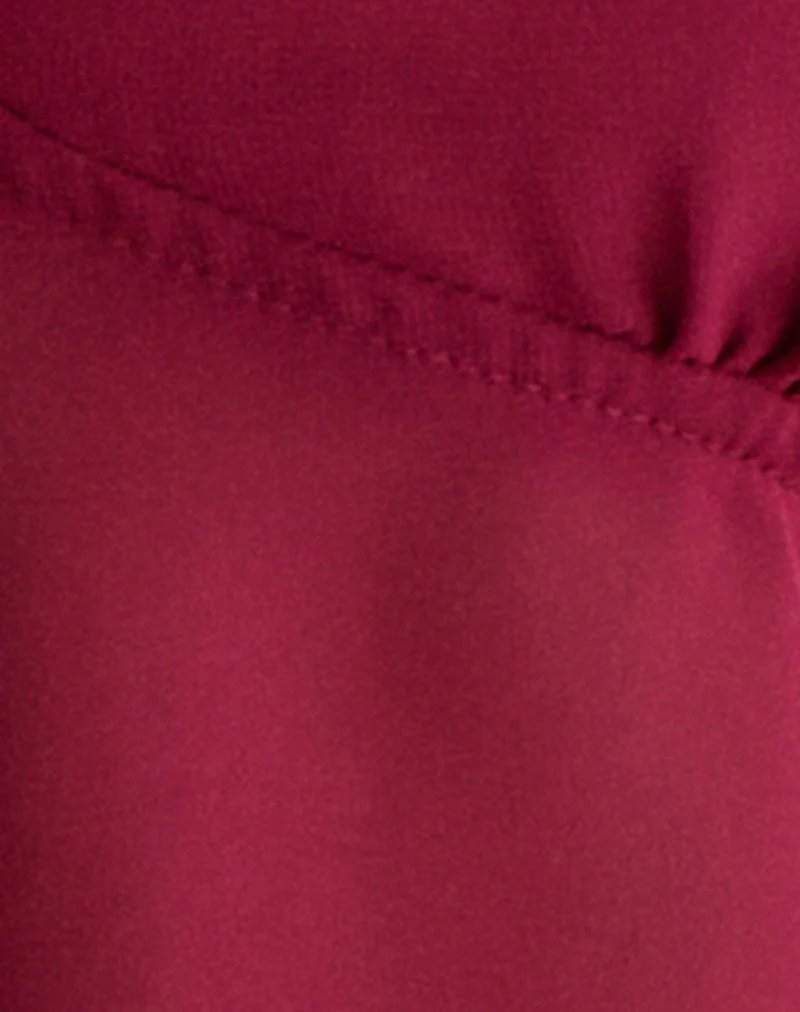 Kota Chiffonbluse in Burgunderrot - Image 6