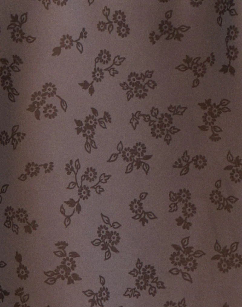 Kota Chiffonbluse in Minimal Flower Dunkelgrau - Image 6