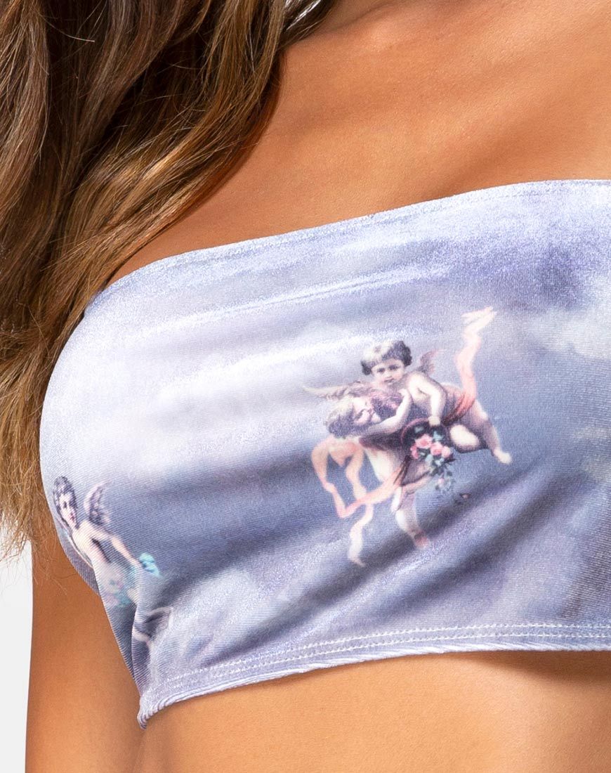 Kozina Crop Top aus Angel Velvet Grau - Image 6