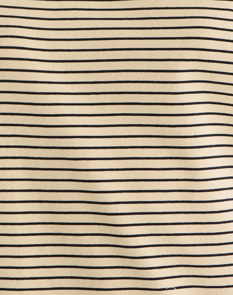 Kumiko Langarm-Oberteil aus Jersey in Gelb und Schwarz - Image 6