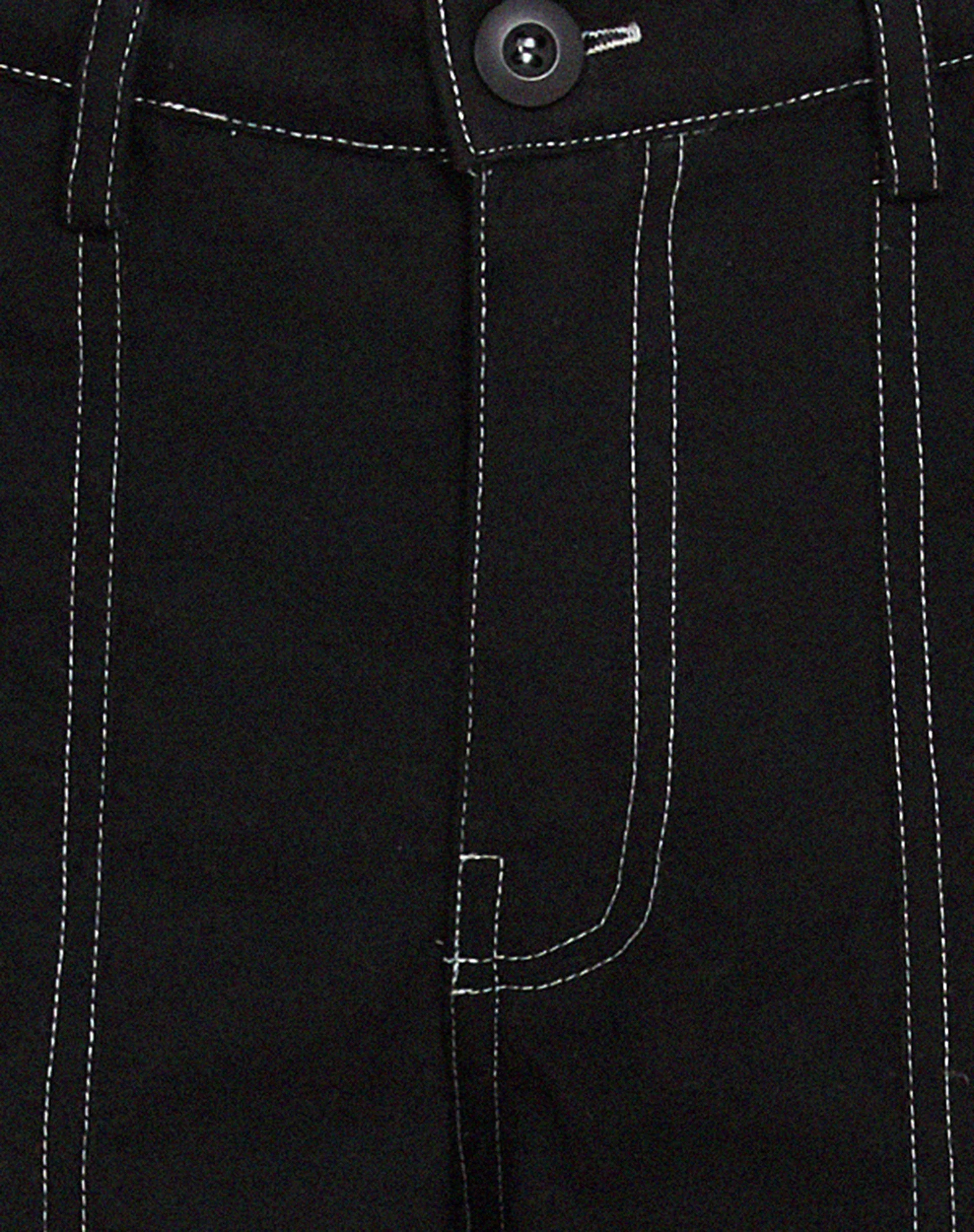 Kusnaedi Hose mit weitem Bein in Schwarz und weißer Steppnaht - Image 6
