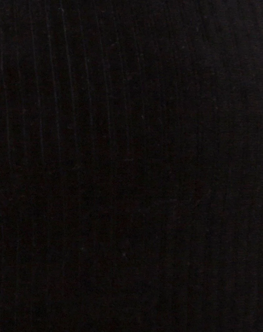 Kylie Top aus Samtripp Schwarz - Image 5
