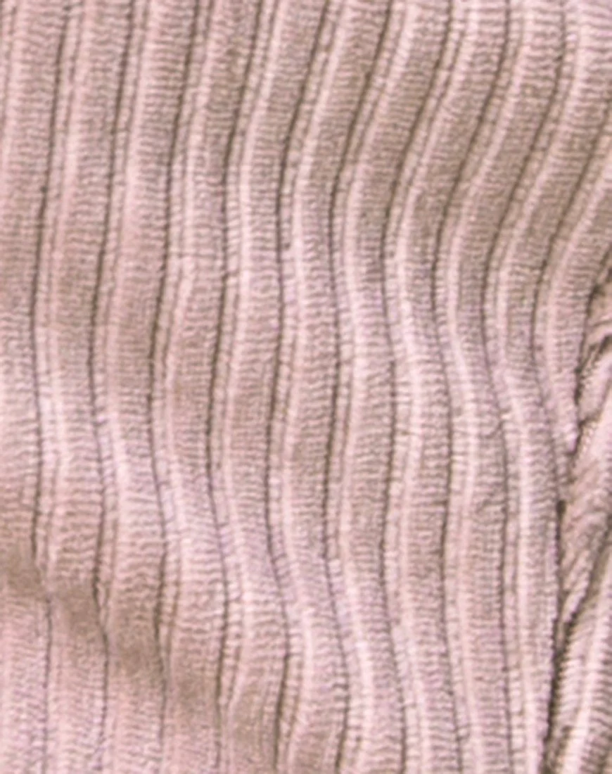Kylie Crop Top in Rippe Taupe - Image 5