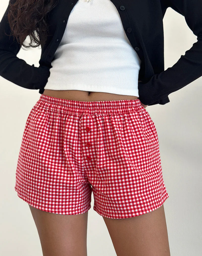 Laboxe Boxershorts aus rotem Gingham - Image 4