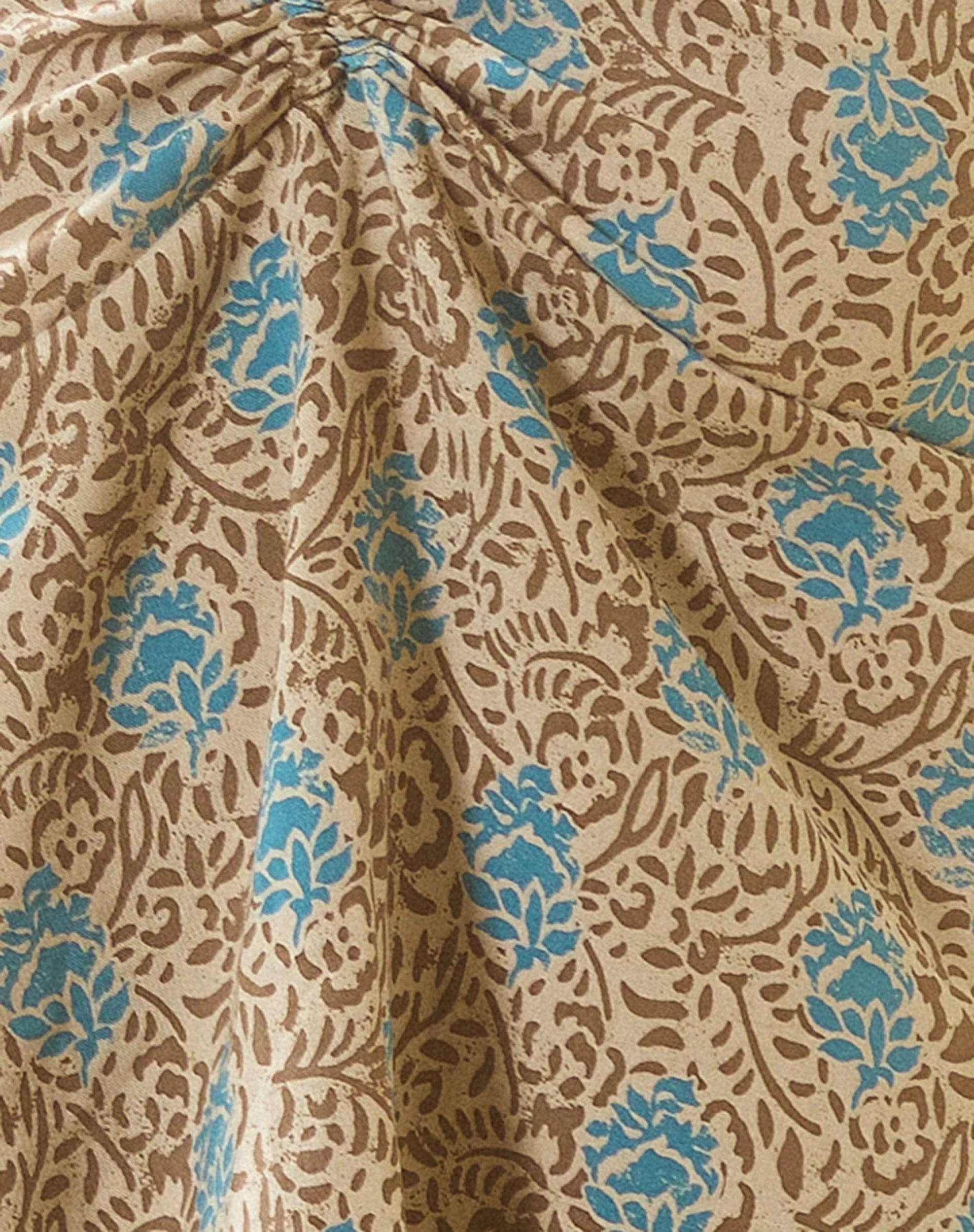 Laeri Neckholder-Top in Bohemian Batik Blau Braun - Image 7