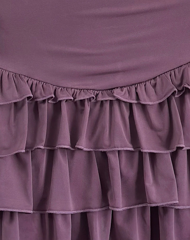 Laine Mini-Kleid mit Neckholder aus glitzerndem Mulberry - Image 7
