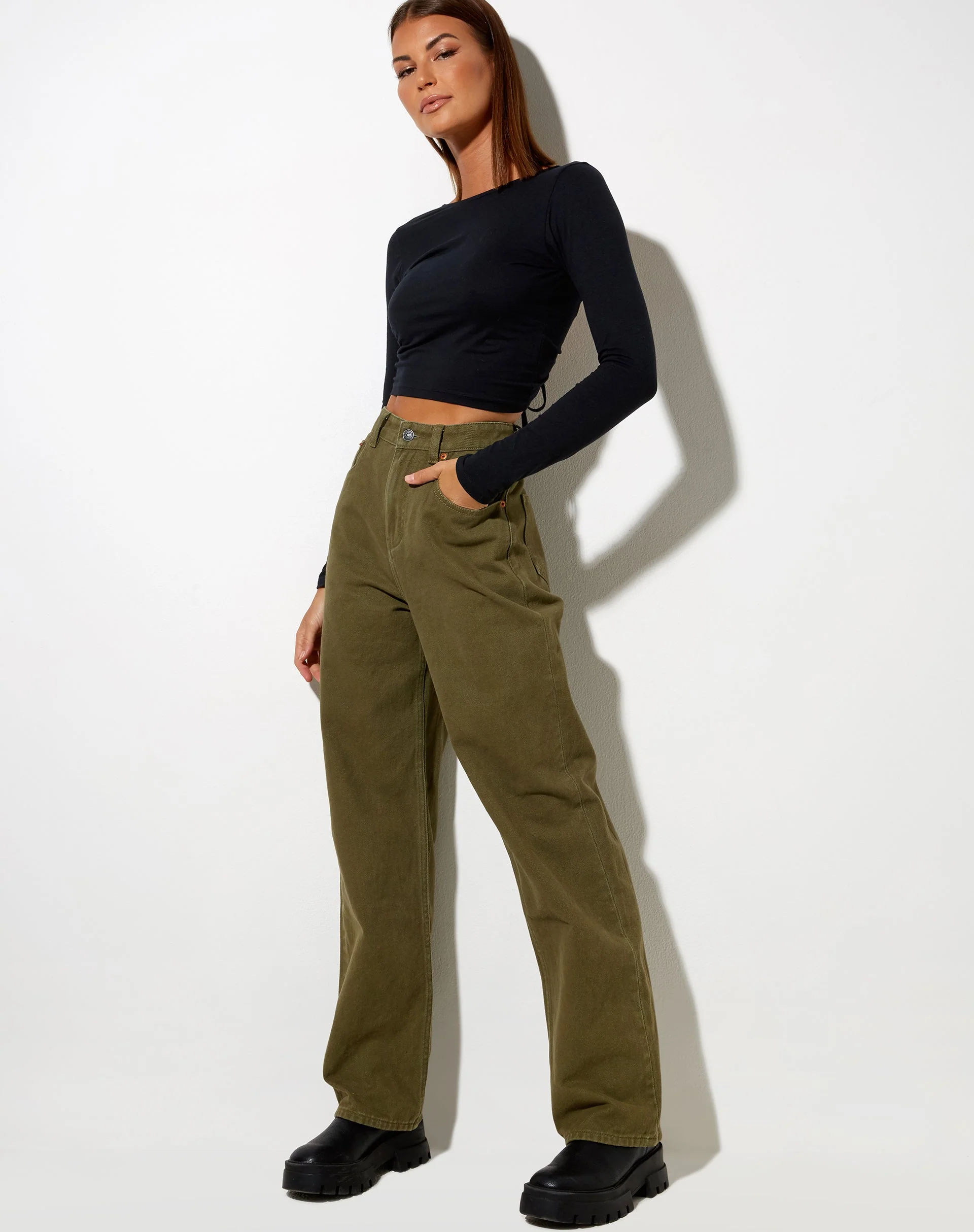 Lali Crop Top in Schwarz - Image 3