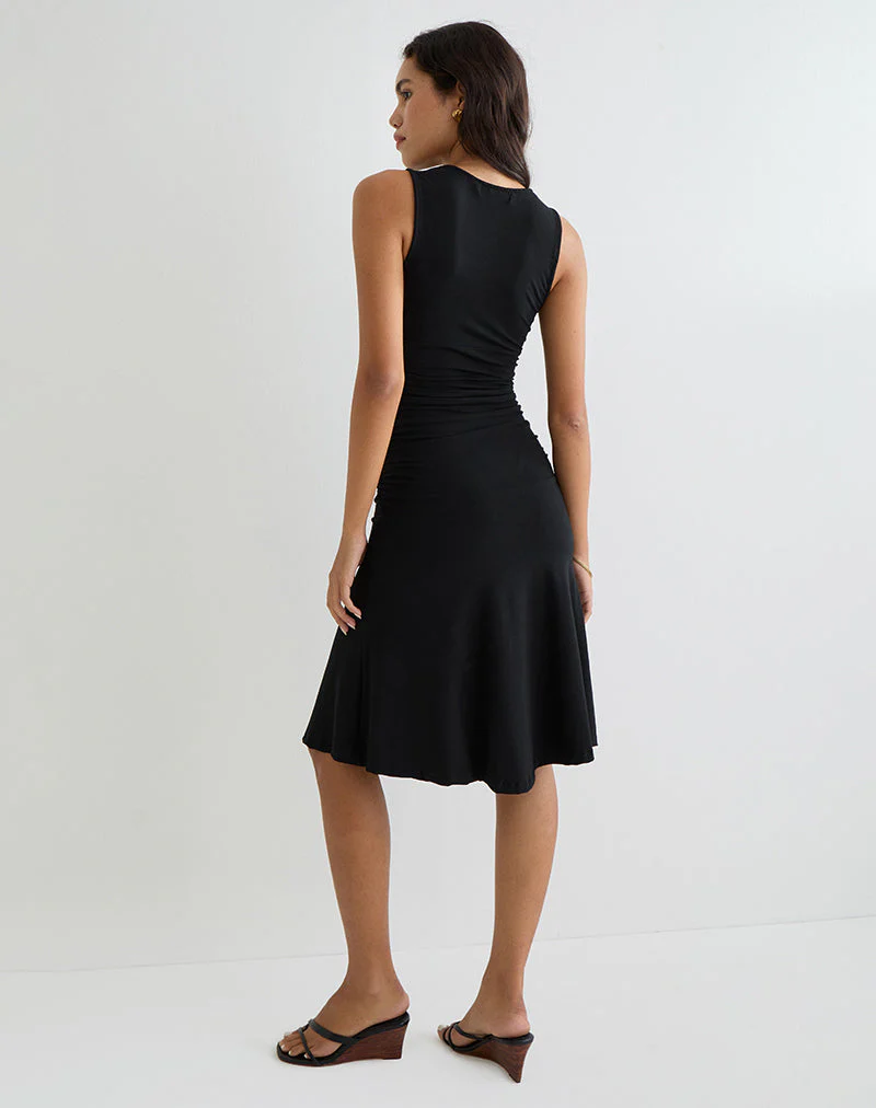 Laluma Midikleid in Schwarz - Image 4