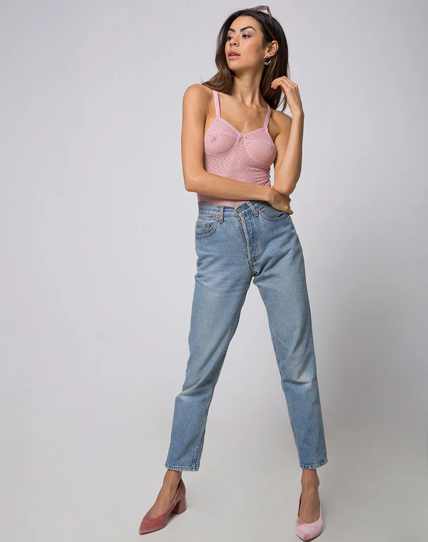 Lanora Mieder in Lacey Knit Blush - Image 3