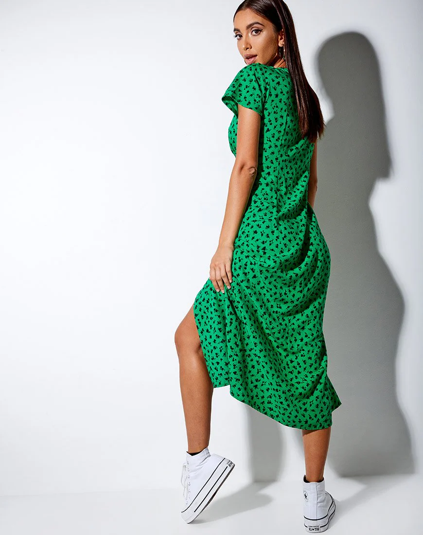 Larin Midikleid in zartem Gänseblümchengrün - Image 2