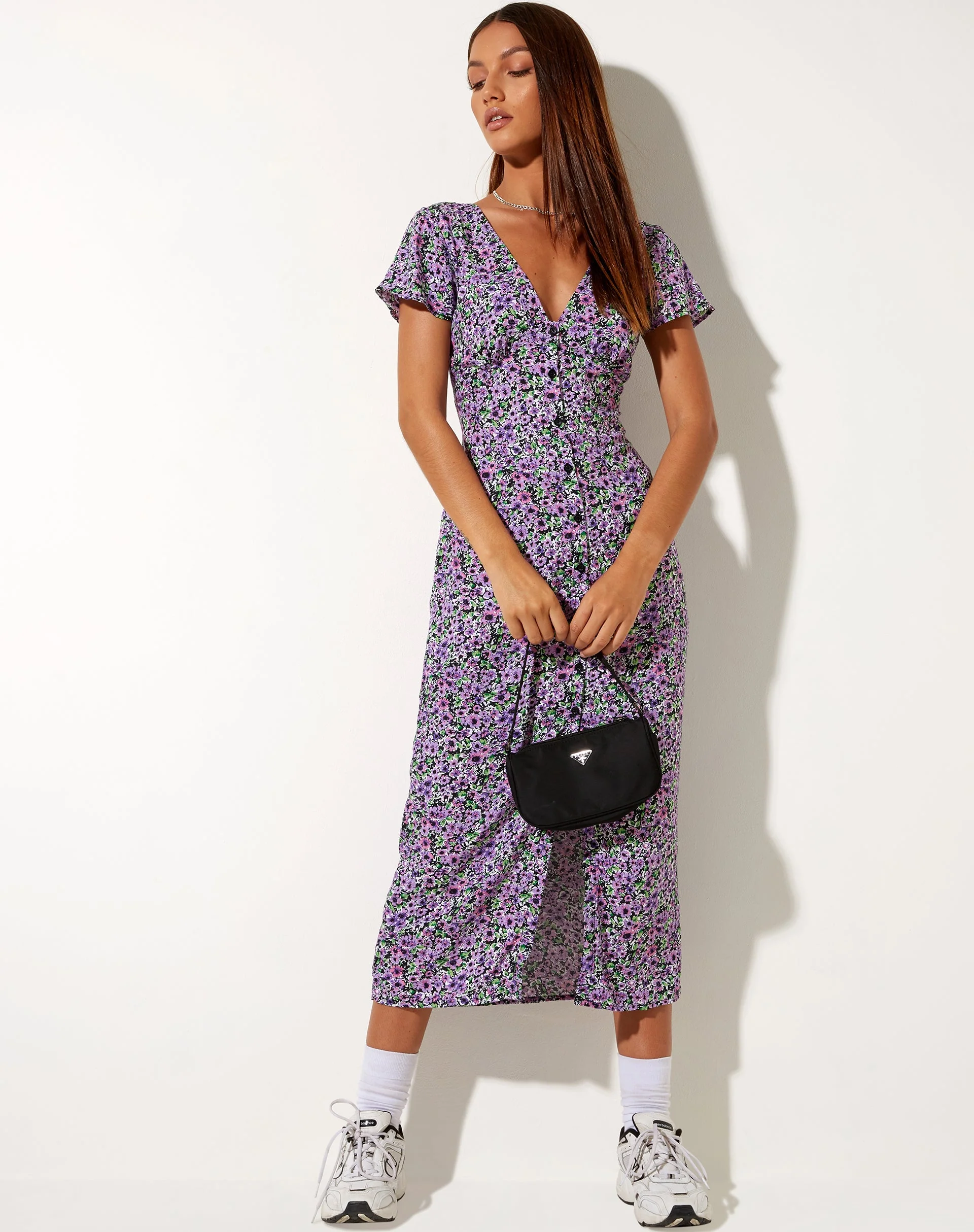 Larin Midikleid in Fliederblüte