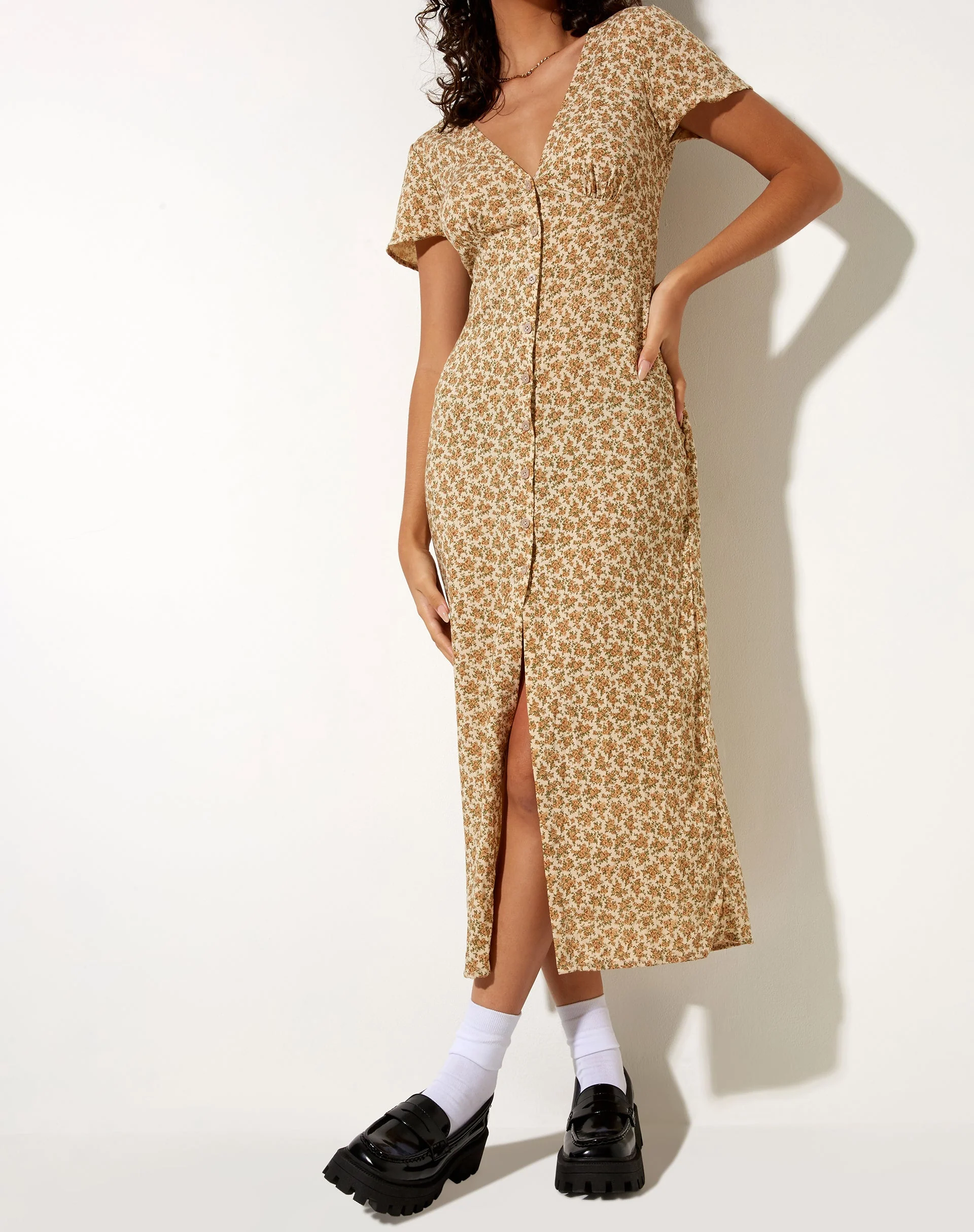 Larin Midikleid aus gewaschenem Ditsy - Image 4