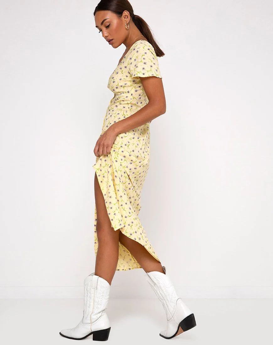 Larin Midikleid in Wild Flower Lemon Drop - Image 3