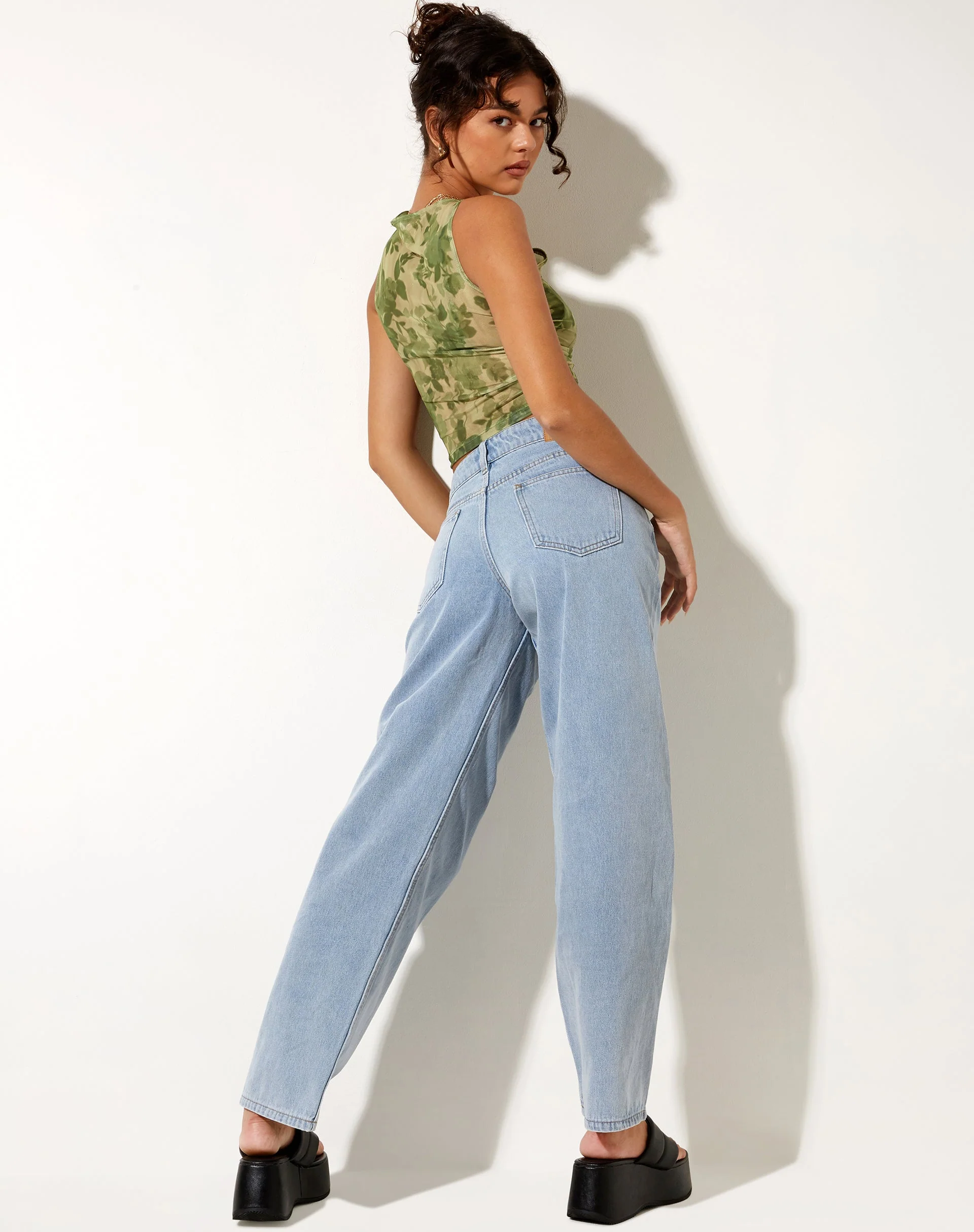 Lasa Vest Top in Blurred Floral - Image 5
