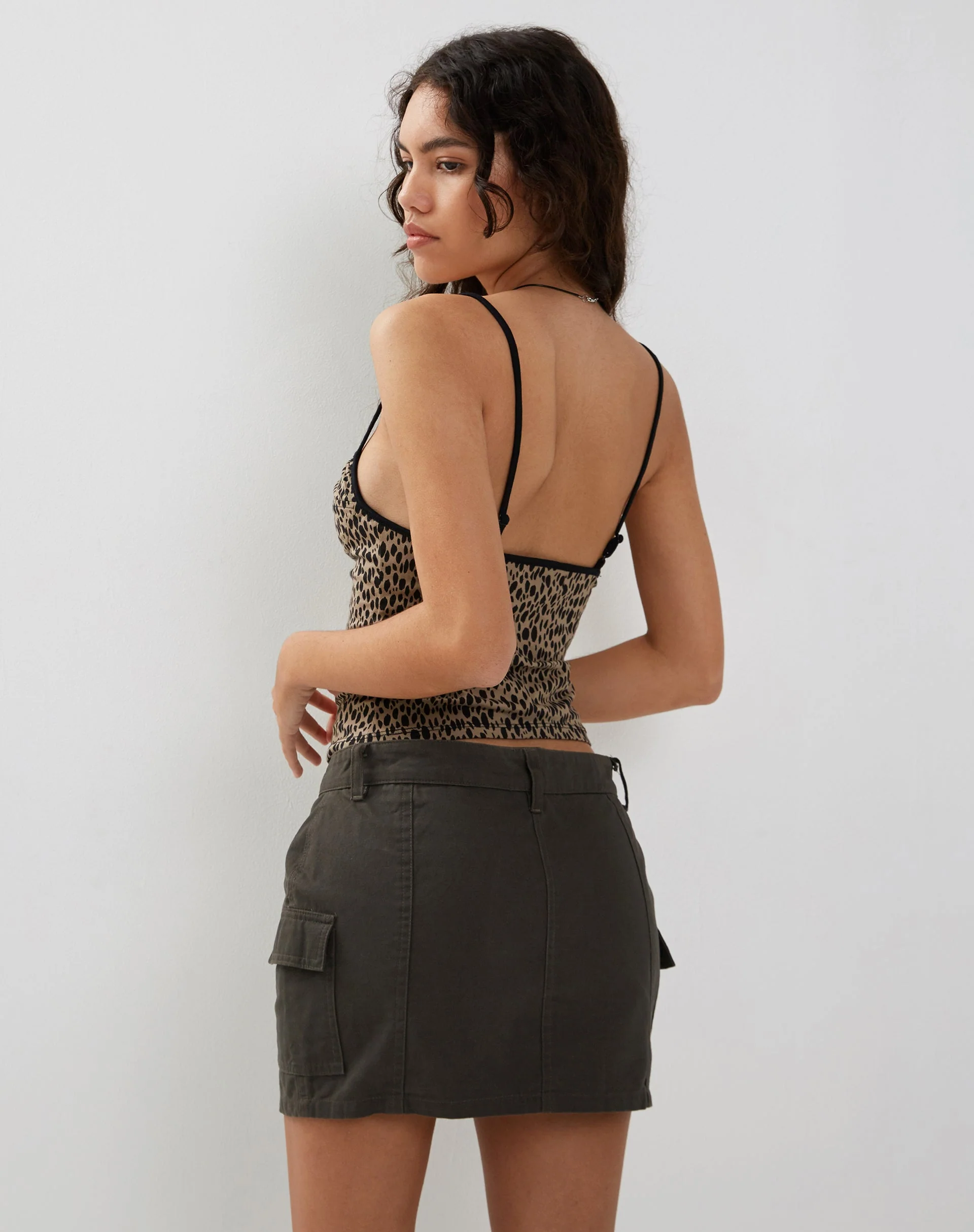 Lashi Riemchen-Cami-Top in Mini Cheetah - Image 2