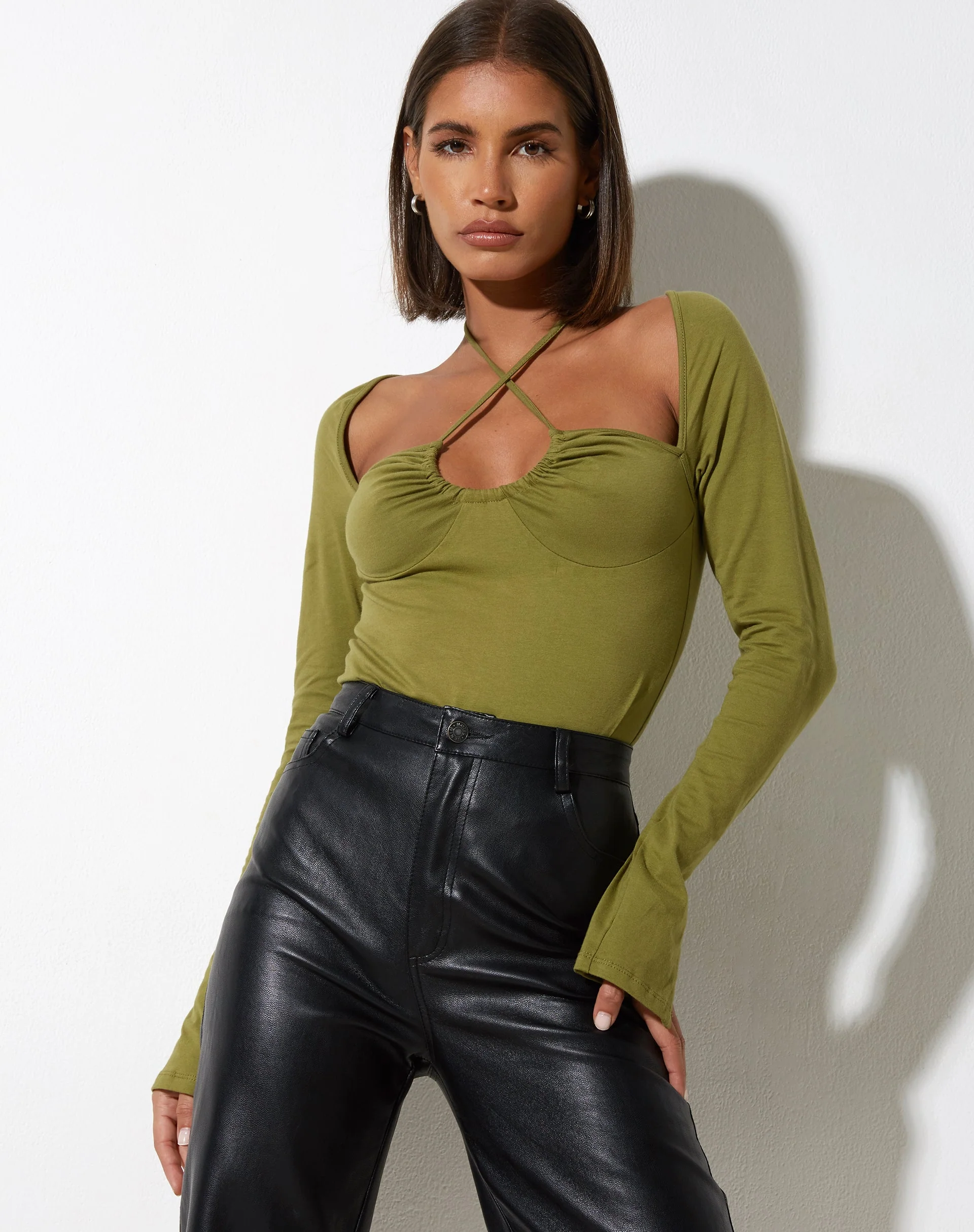 Lasira Mieder in Khaki - Image 4