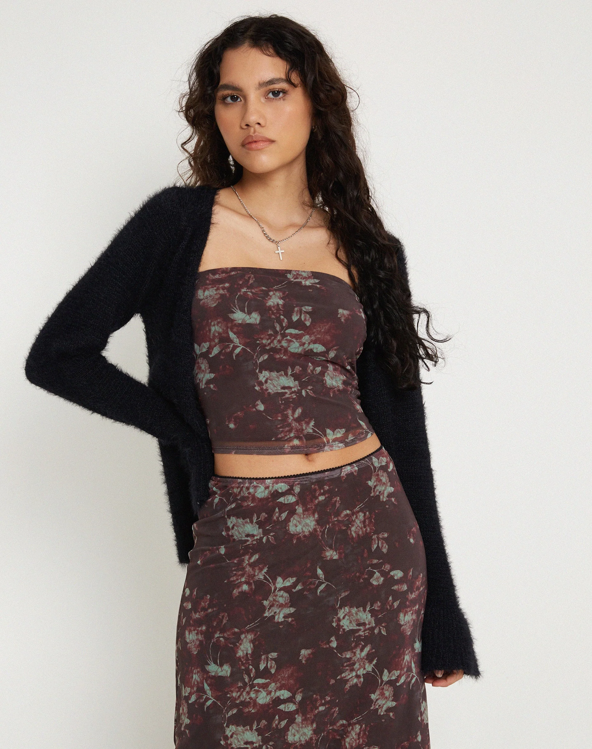 Lassie Maxirock in Botanical Floral Braun - Image 6