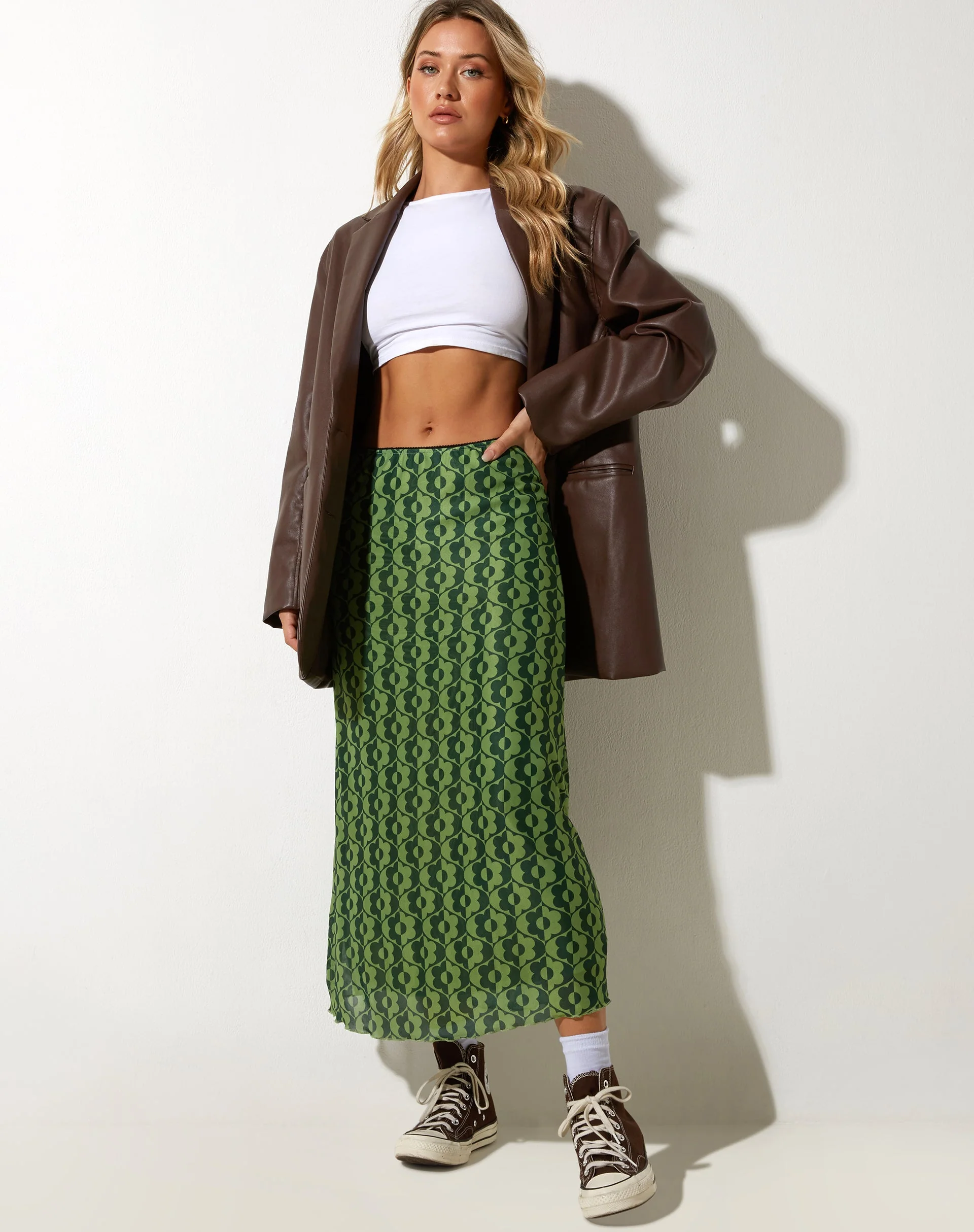 Lassie Midirock in gewelltem Daisy Grün - Image 3