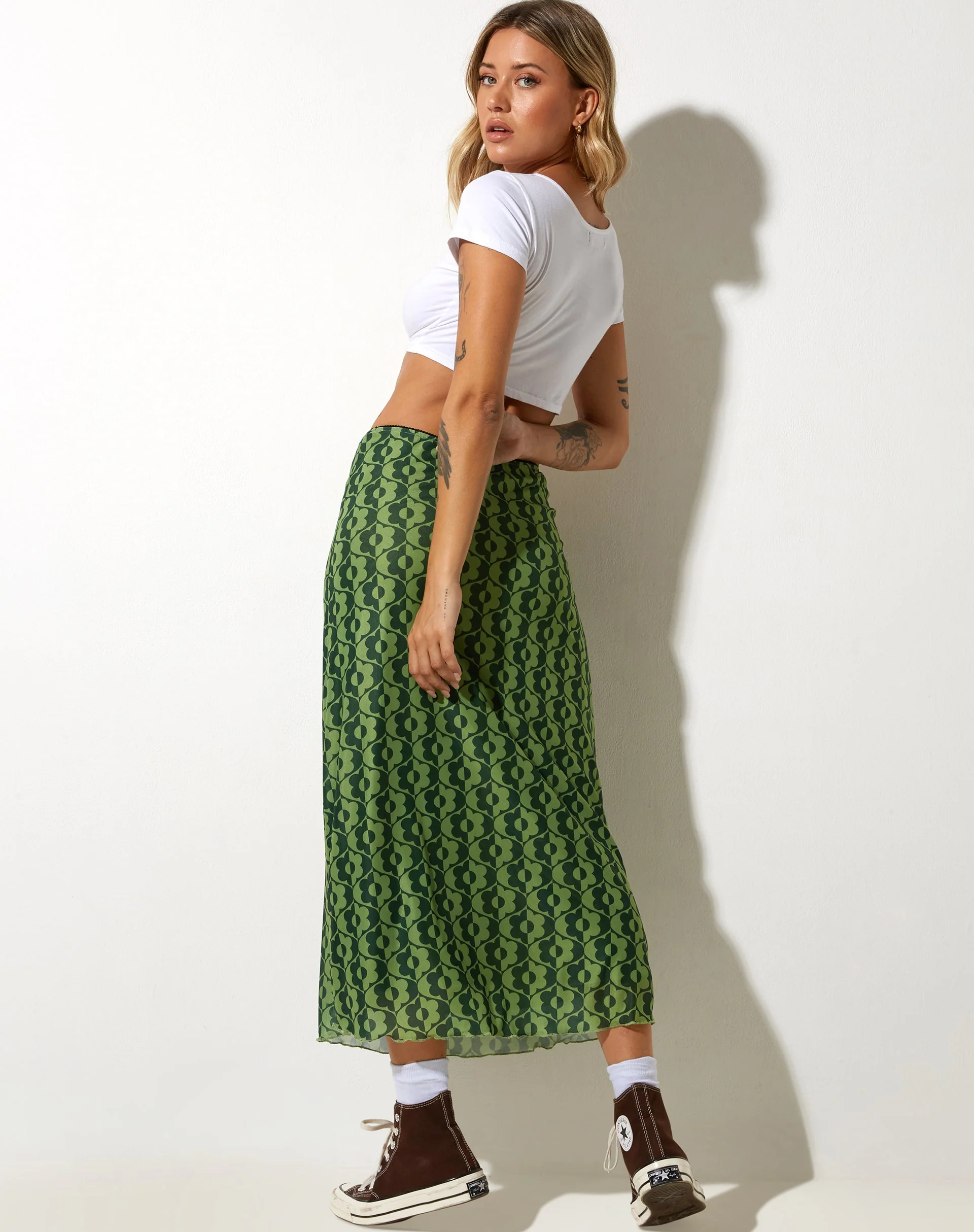 Lassie Midirock in gewelltem Daisy Grün - Image 4
