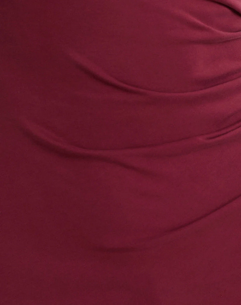 Lasya Langärmeliges Top in Burgundy - Image 5