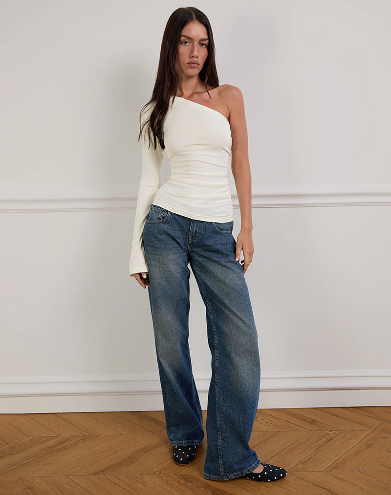 Lasya Langärmeliges Top in Off White - Image 5