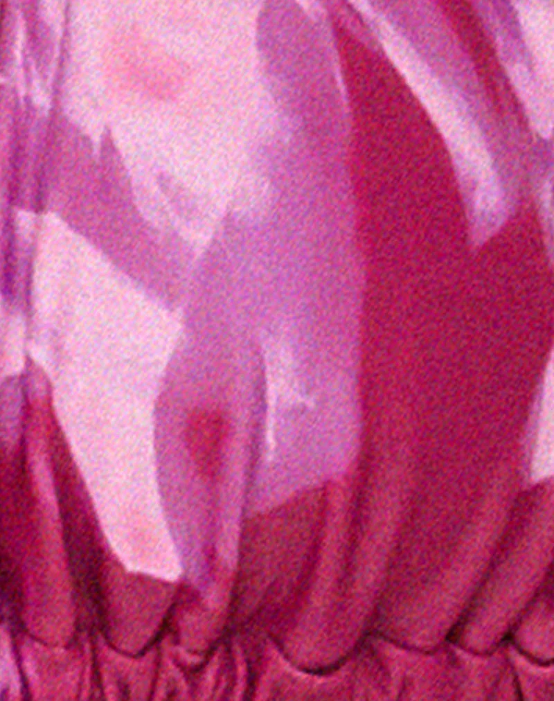 Laufey Bikini-Oberteil in abstraktem Floralrosa - Image 5