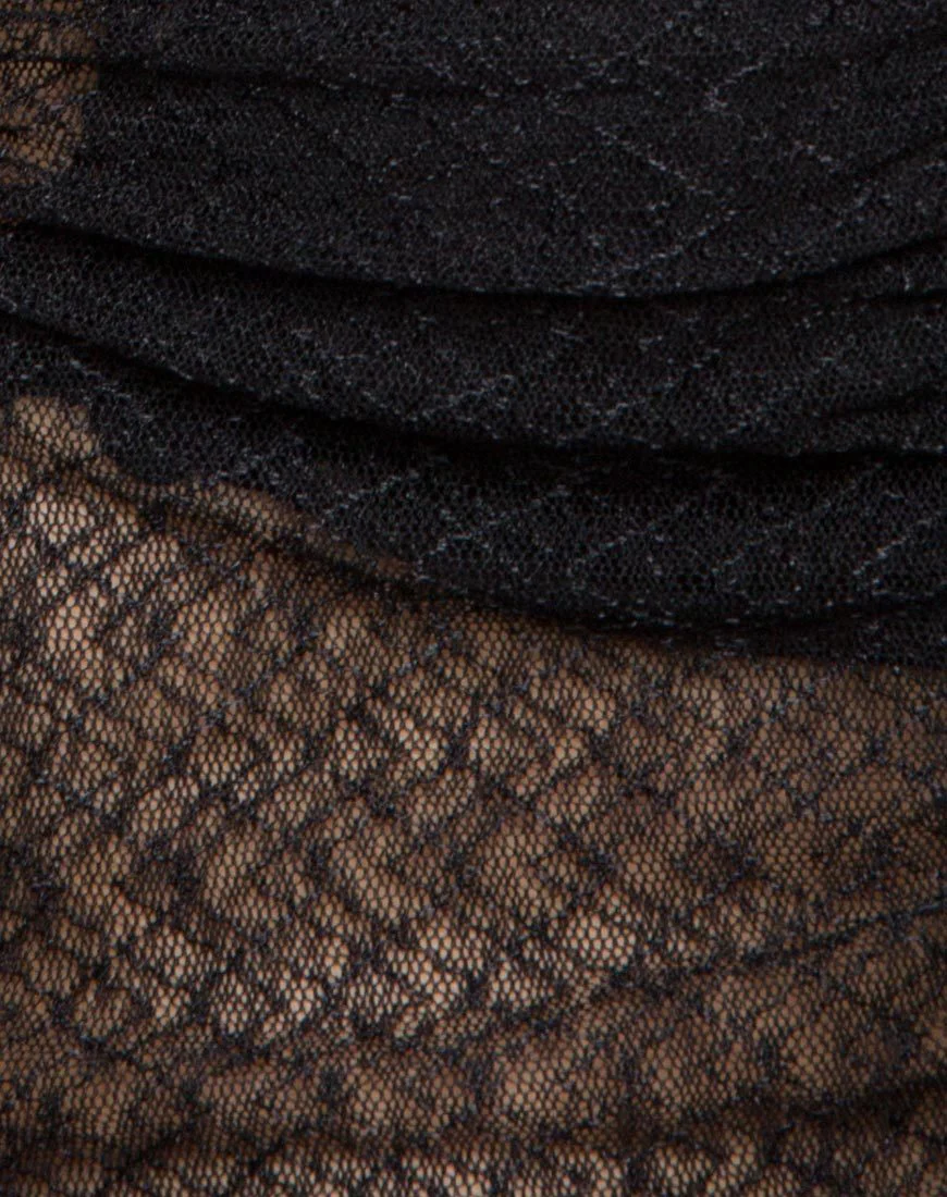 Launa Minikleid aus Lacey Knit Schwarz - Image 5