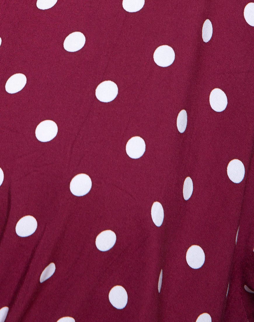 Lauv Shirt in Medium Polka Wein - Image 5