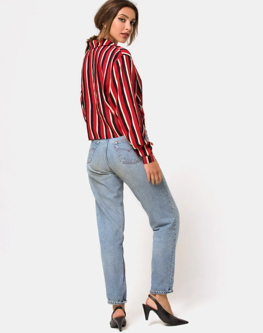 Lauv Hemd in Sunset Stripe Vertikal - Image 3