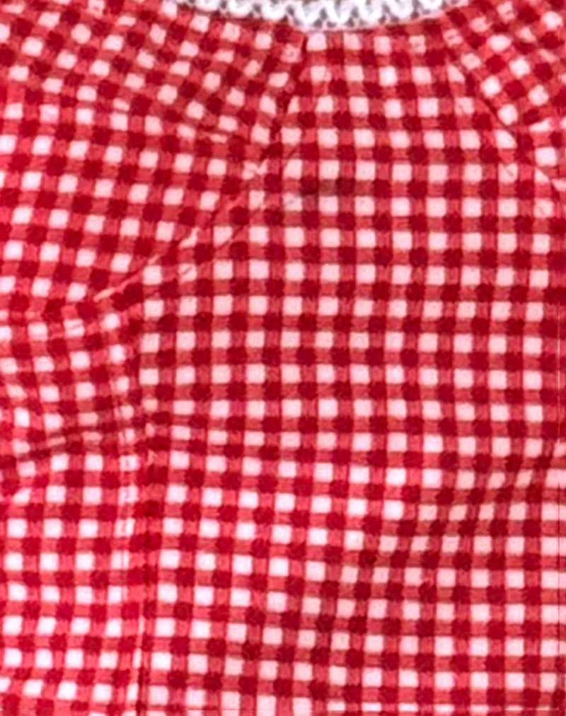 Leif Cami Top aus roter Gingham - Image 7