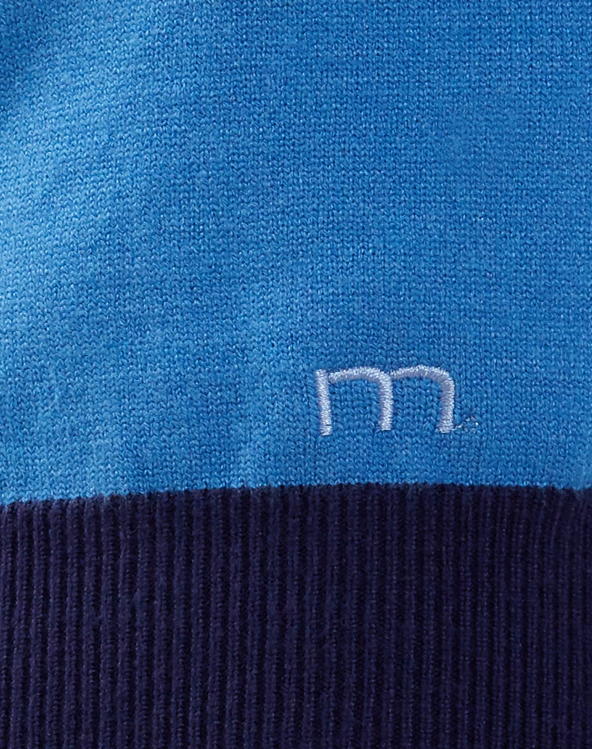 Lennon Zip Up Jacke in Blau mit weißen Streifen - Image 6