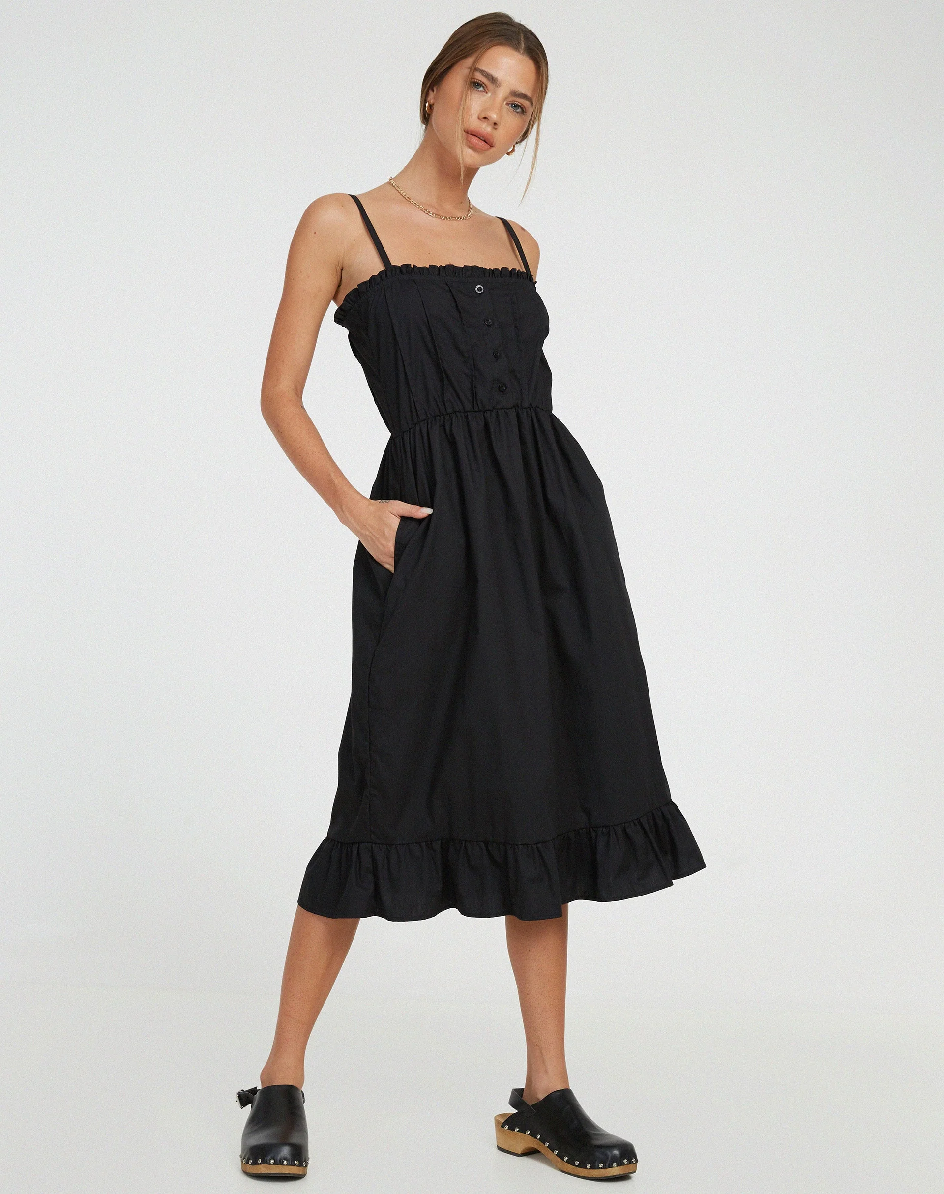 Lennox Midikleid in Schwarz