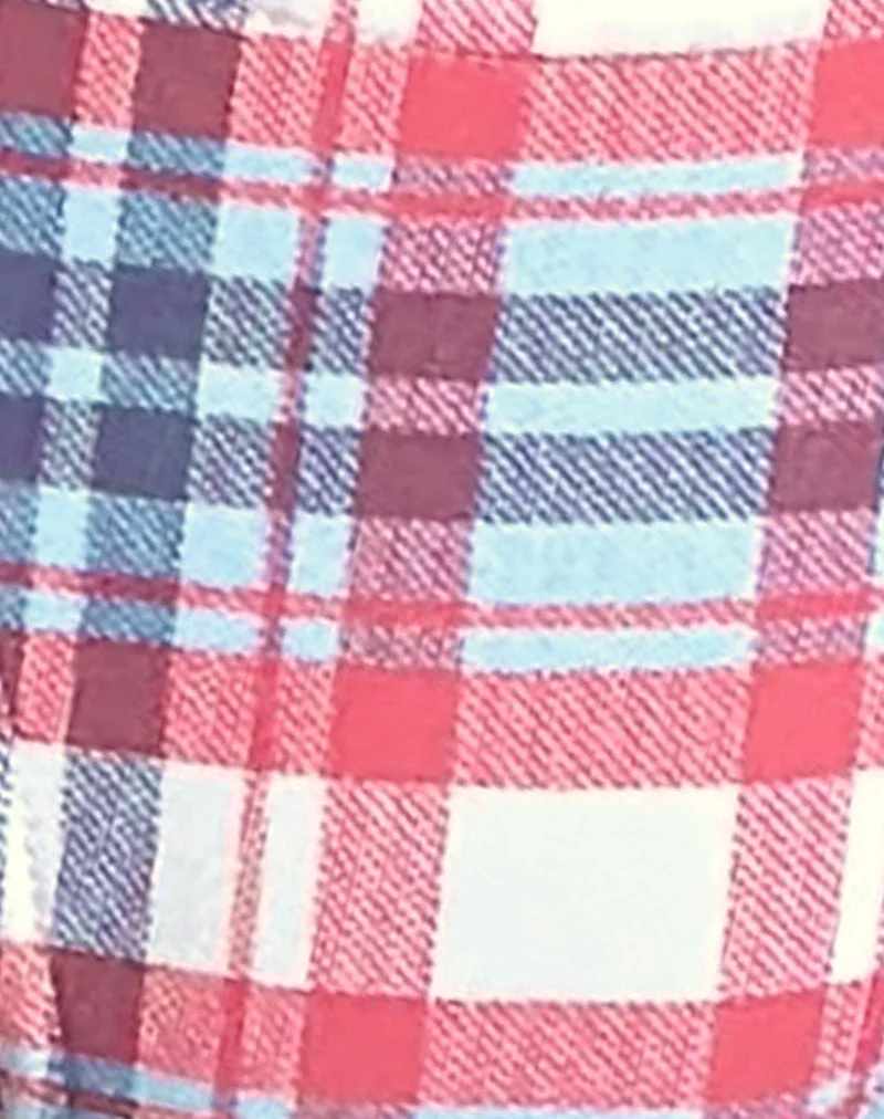 Lentra Bikiniunterteil aus pastellrosa Tartan mit Picot-Besatz - Image 5