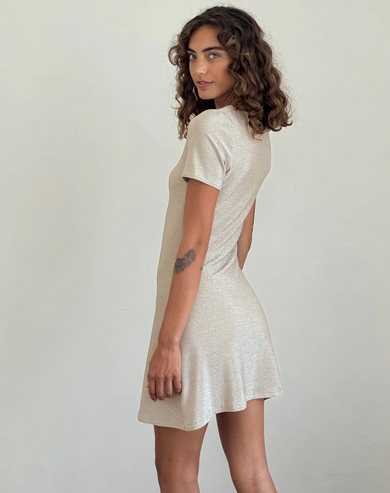 Leora Minikleid in Silbernerz - Image 4