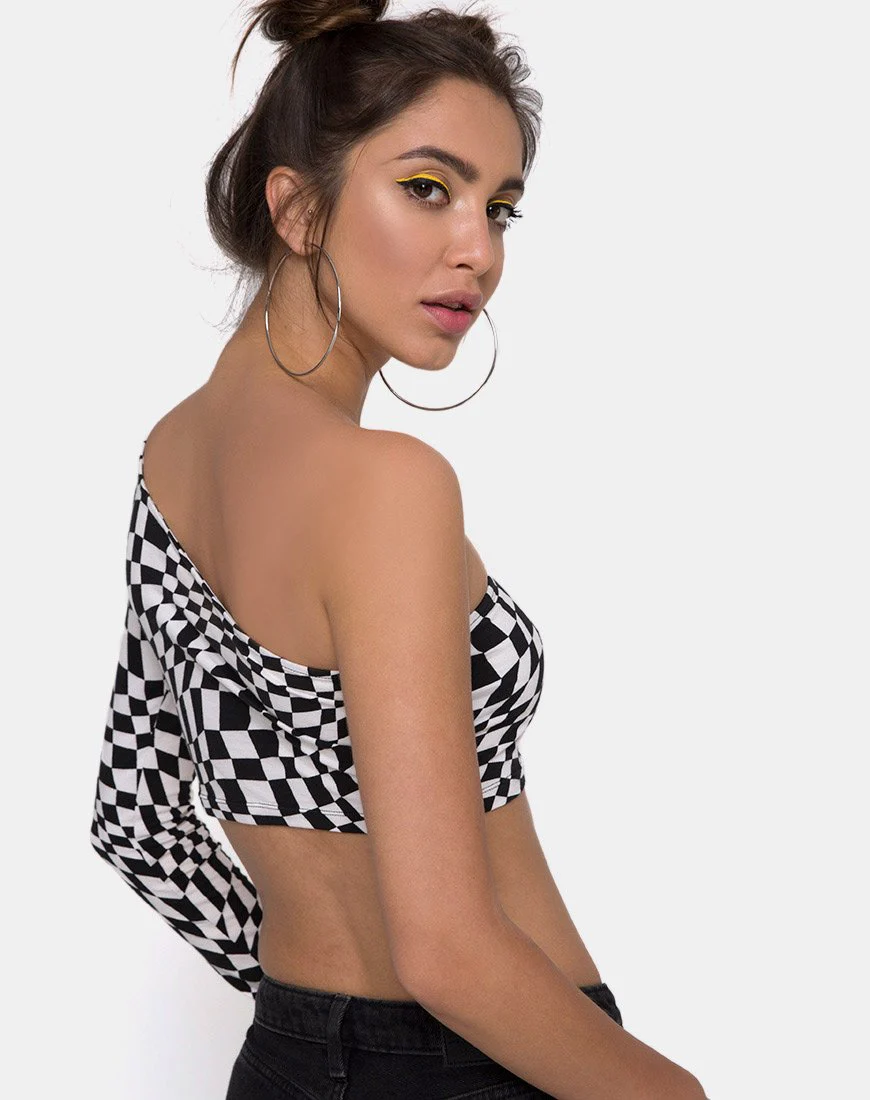 Lepo Crop Top in Square Flag S/W - Image 2