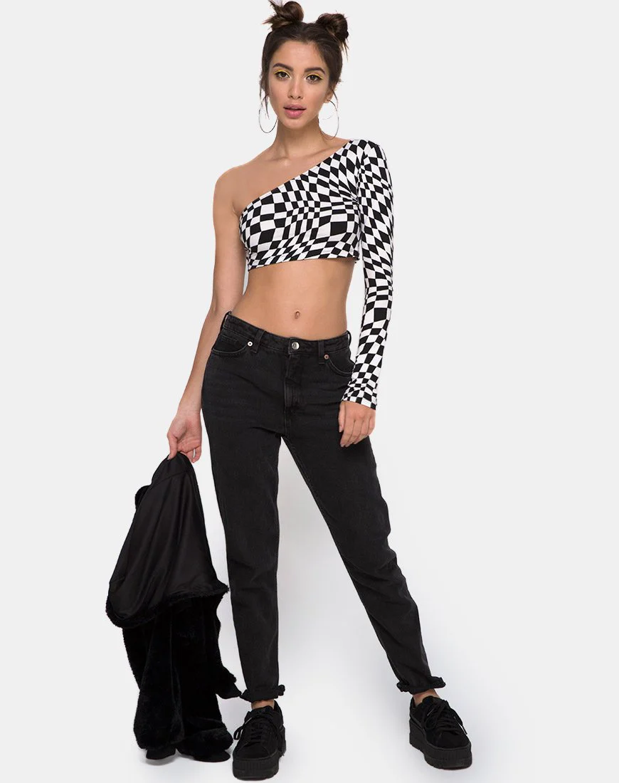 Lepo Crop Top in Square Flag S/W - Image 3