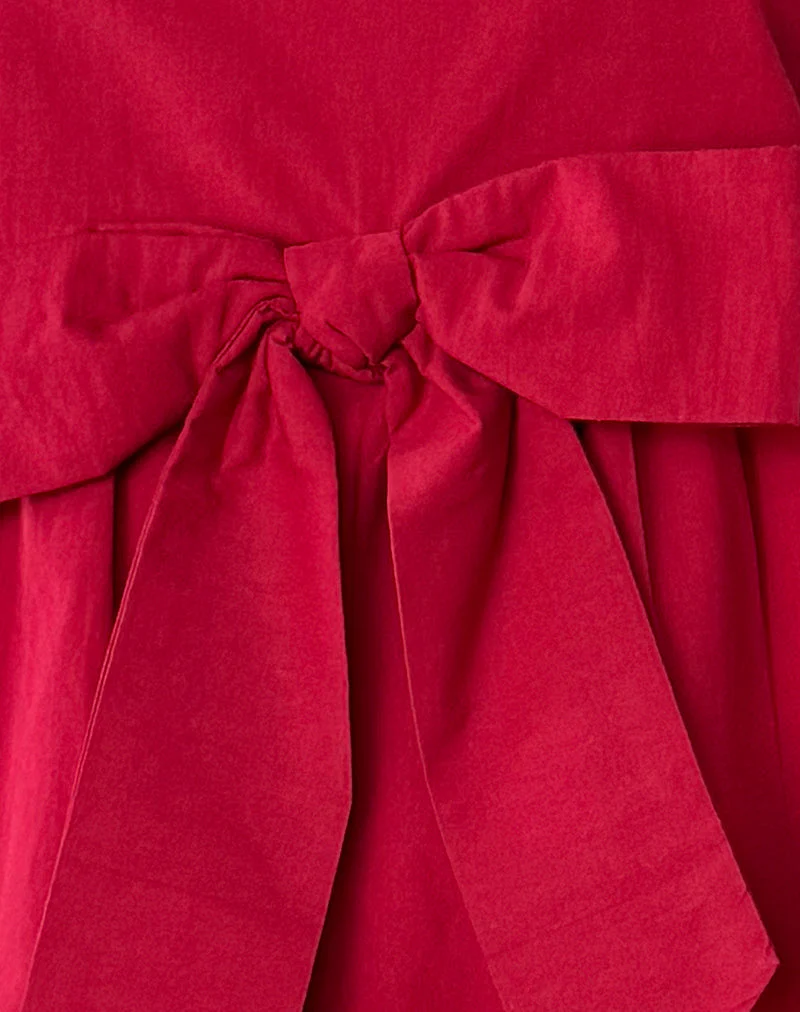 Leshiana Minikleid aus Popeline Adrenalin Rot - Image 6