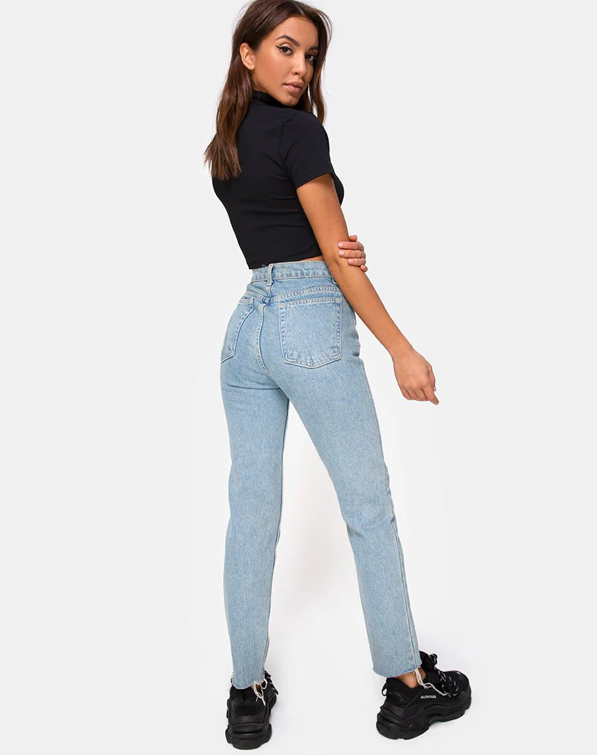 Lesver Crop Top in Schwarz - Image 4