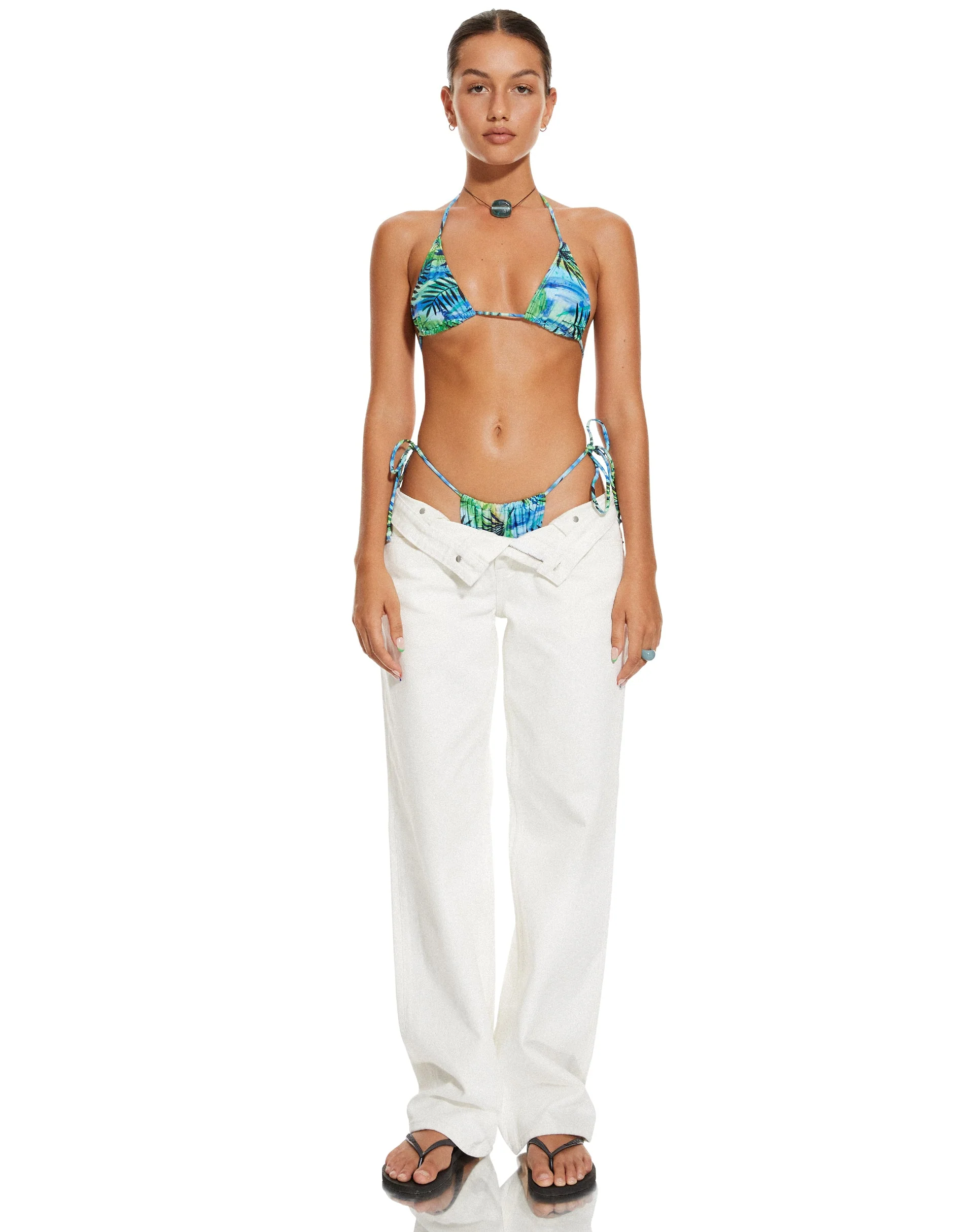 MOTEL X BARBARA Leyna Bikini Unterteil in Tropical Palm - Image 4