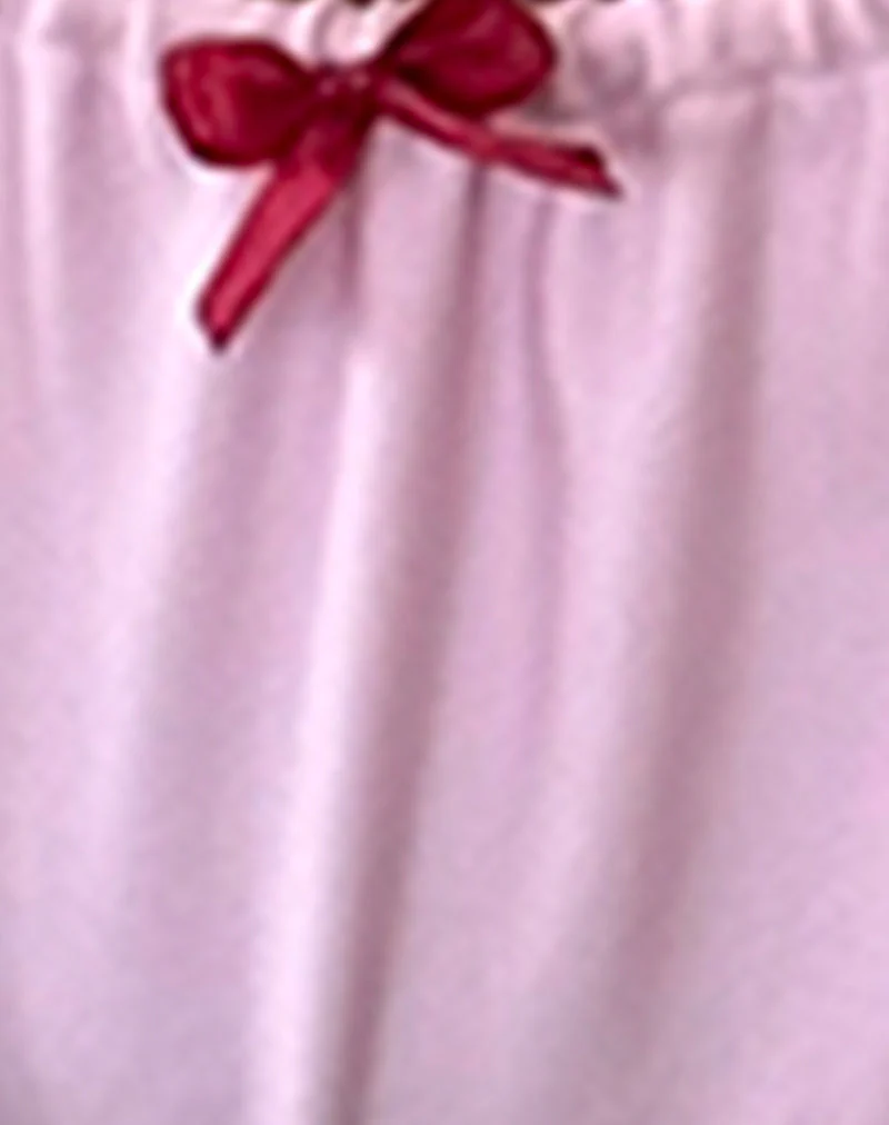 Leyna Bikini-Unterteil in Sakura Shimmer mit rotem Träger und Schleife - Image 6