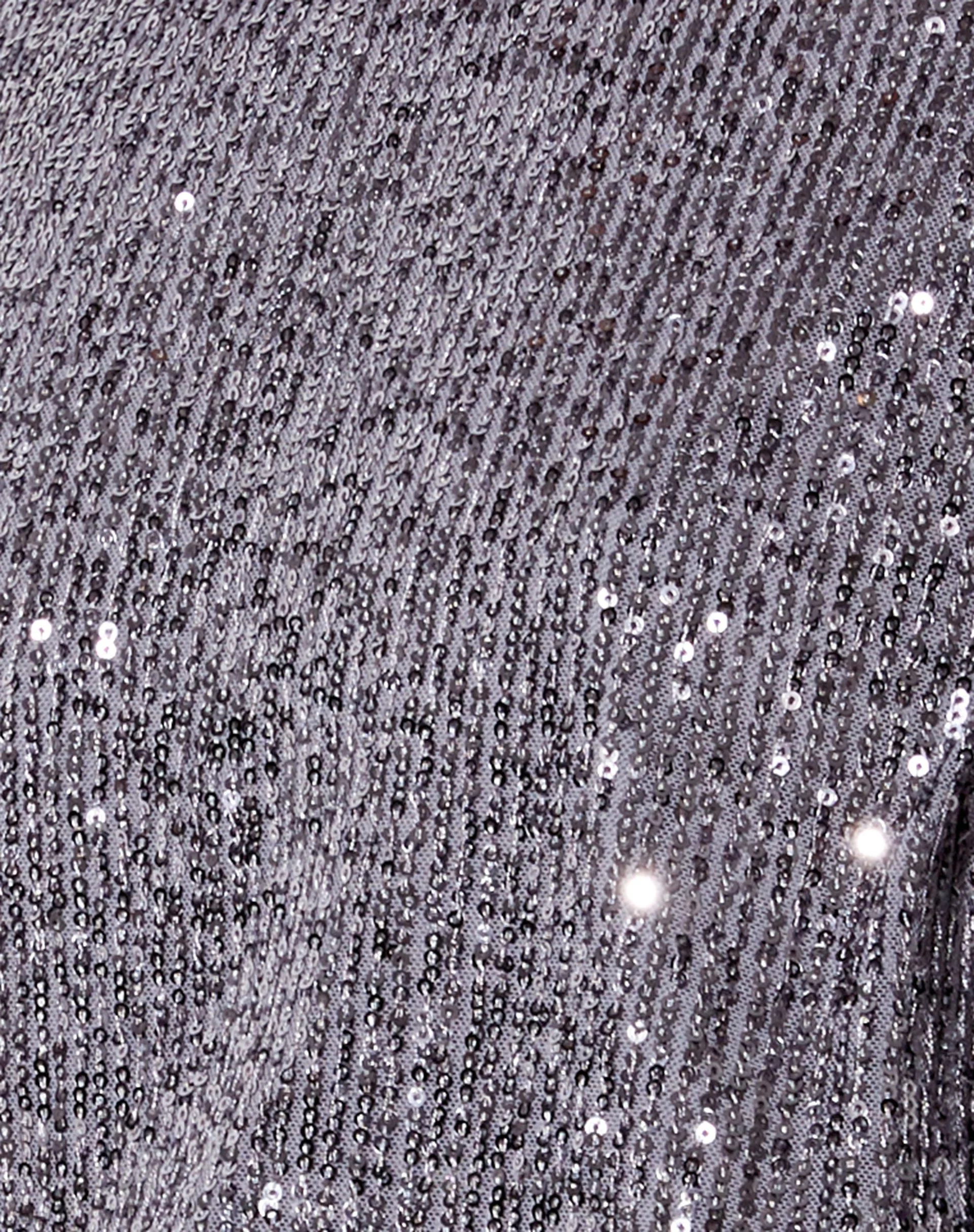 Liama Kleid aus Stretch-Pailletten Silber - Image 5
