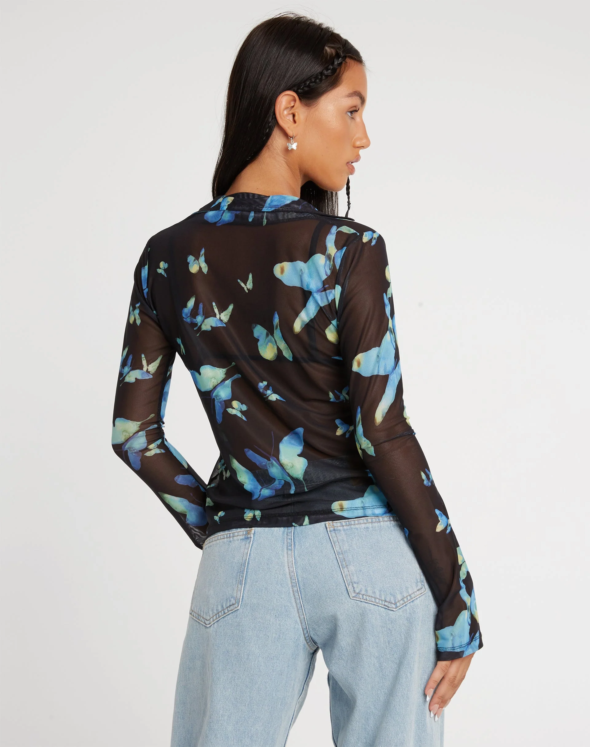 Lica Cardi in Schmetterling Watercolour Schwarz - Image 6
