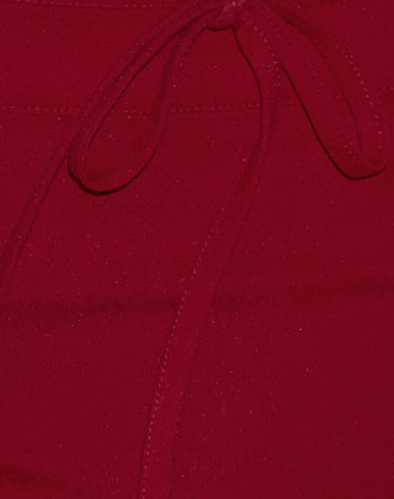 Lija Krawattengürtel Shorts in Tailoring Rot - Image 5
