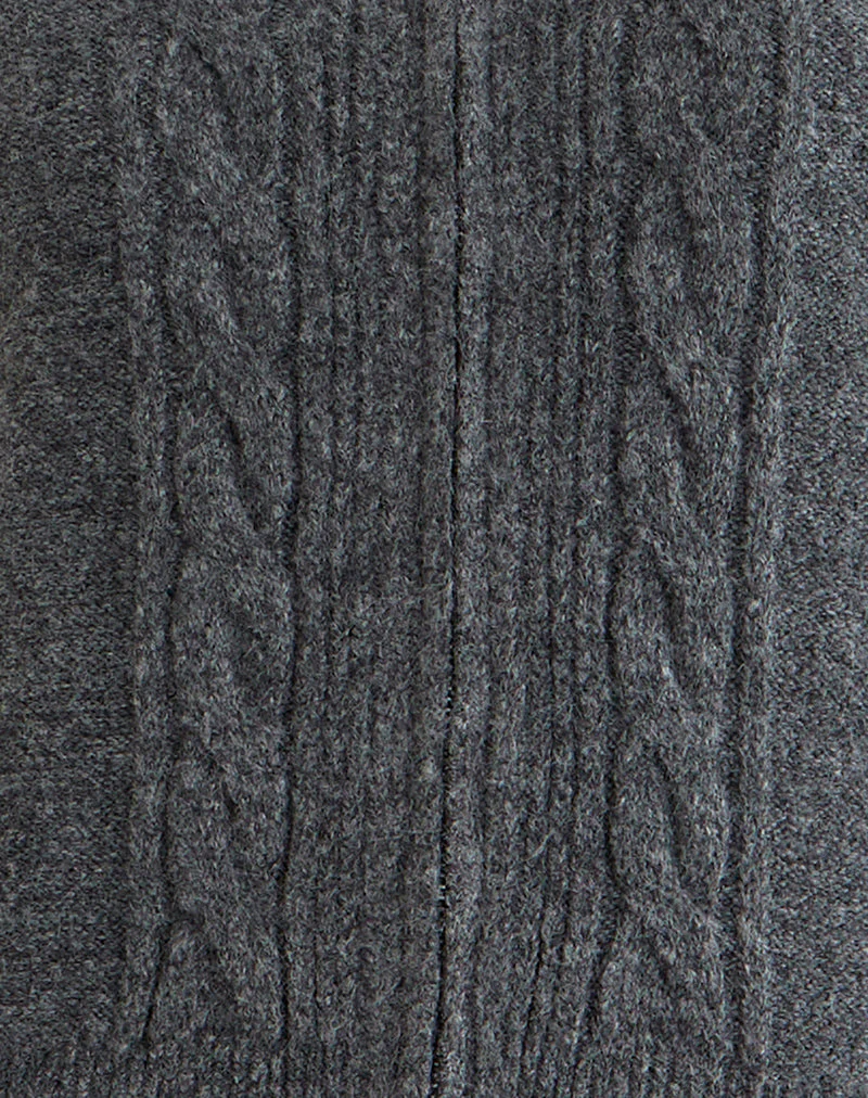 Lilena Zip-Pullover in Knit Dark Shadow - Image 6