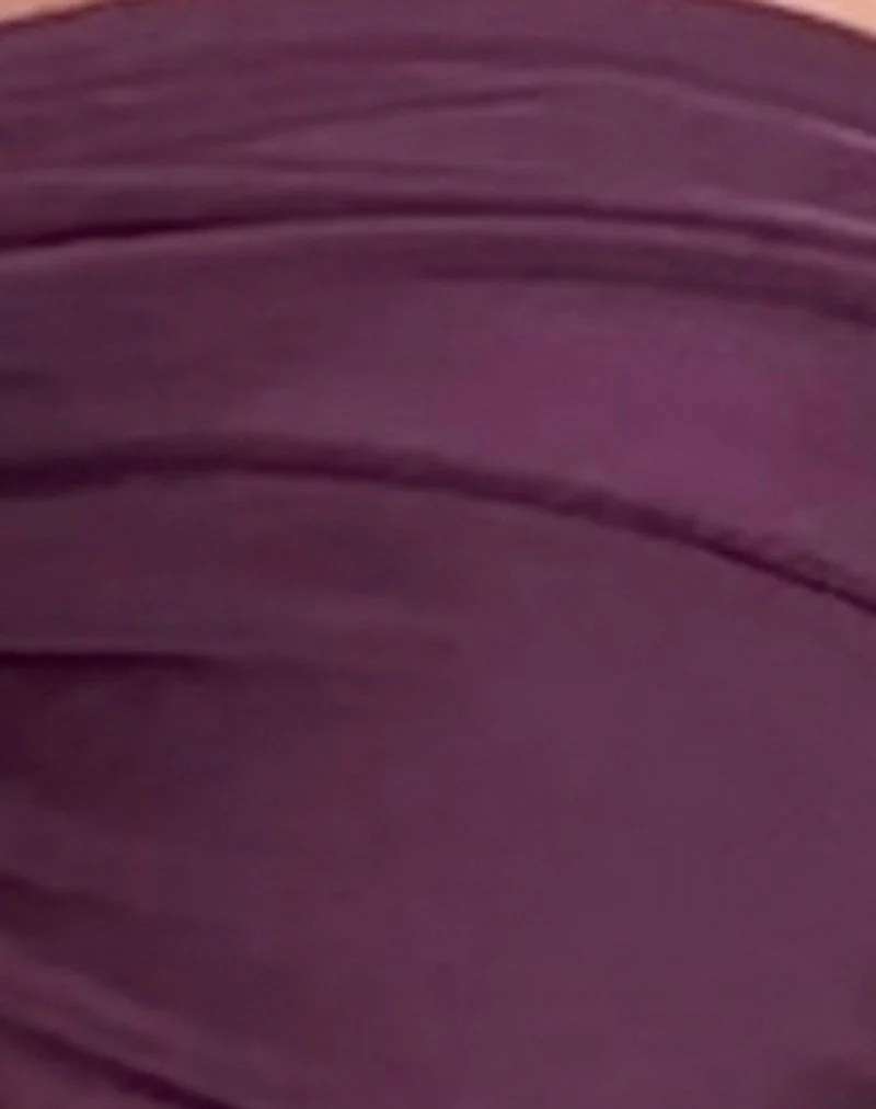 Linda Twist Bikinioberteil in Deep Mauve Pflaume - Image 8