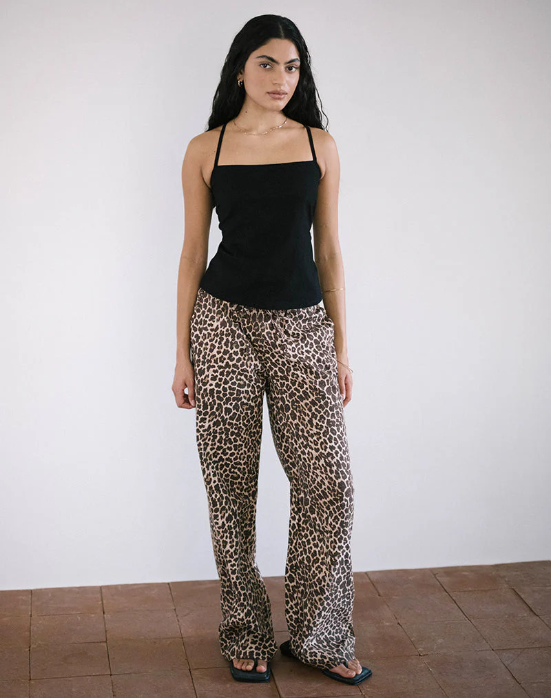 Lintang Tie Back Top aus Leinen Schwarz - Image 2
